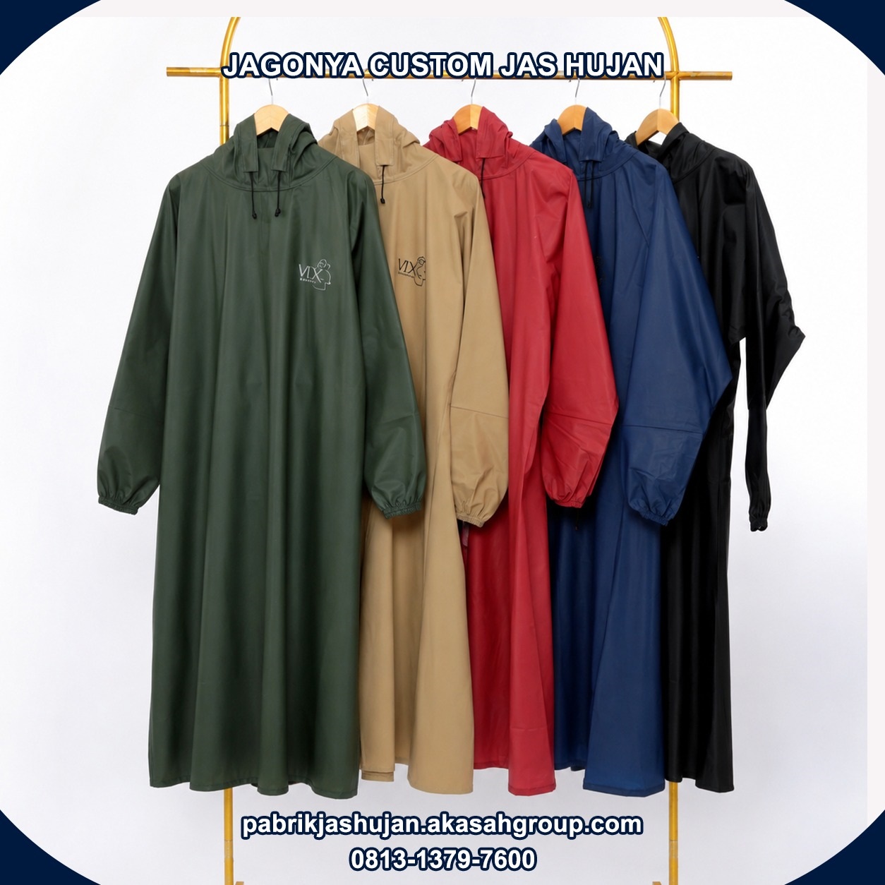 081313797600 Pabrik Konveksi Pusat Jasa Pembuatan Jas Hujan Jubah Custom Terpercaya Berpengalaman Harga Murah Kualitas Bagus 1